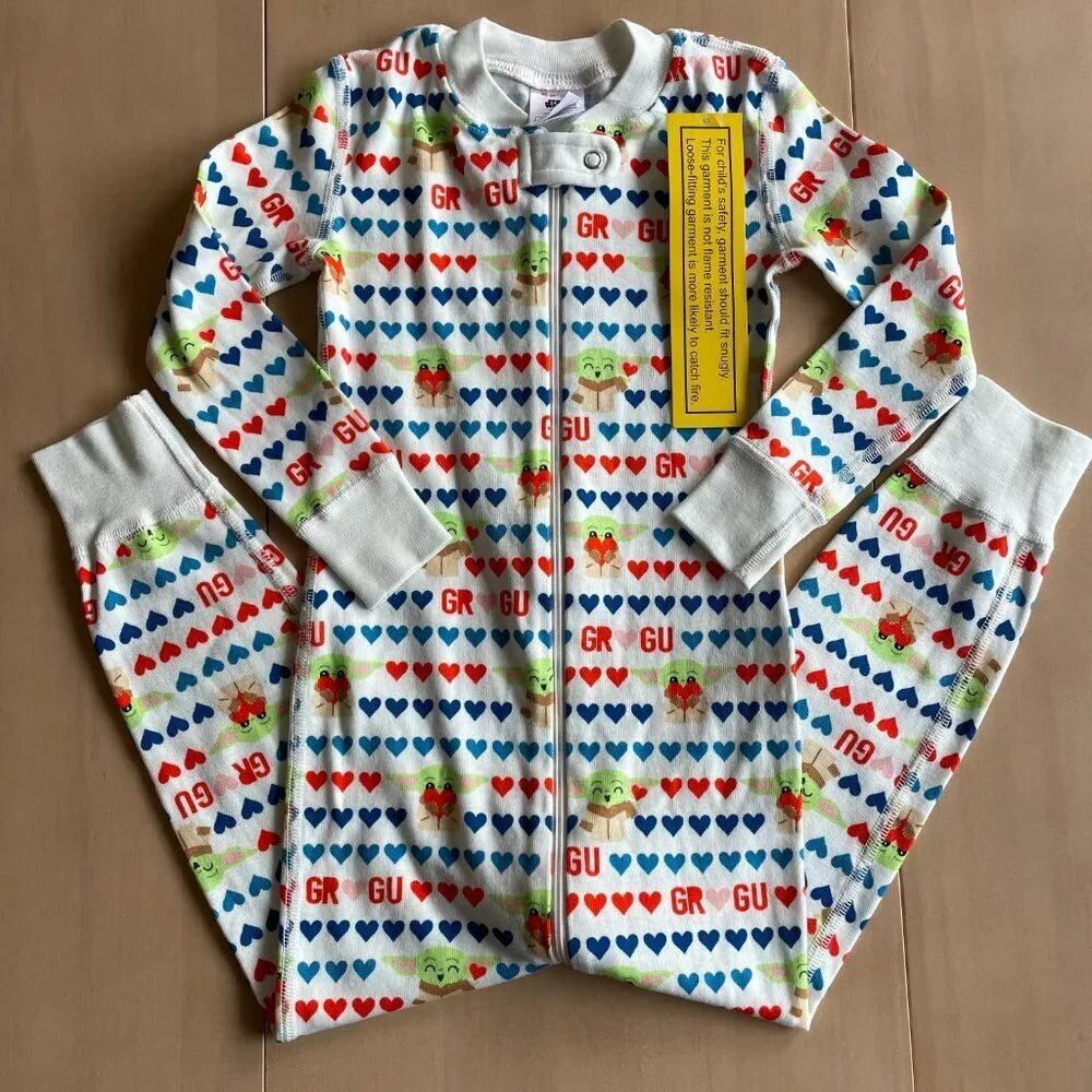 NEW Hanna Andersson X Star Wars Organic Cotton Sleeper, Grogu Love - Size‎ 3T